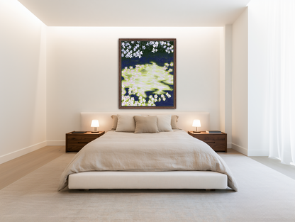 Petals crossing the bright water room view