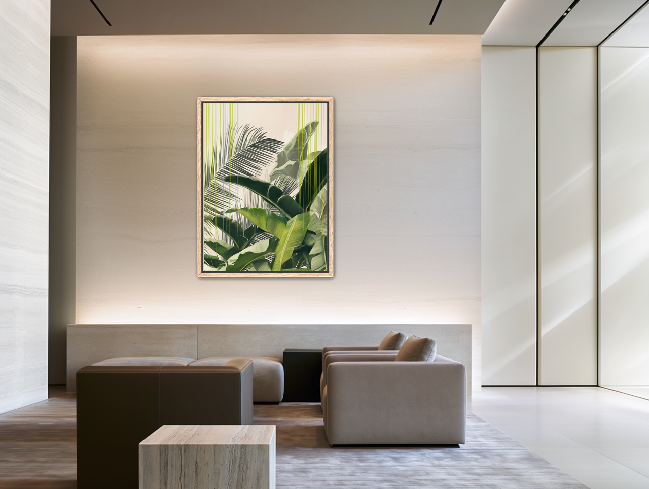 Green drips over palms room view