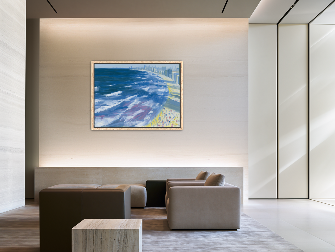White surf along the skyline room view