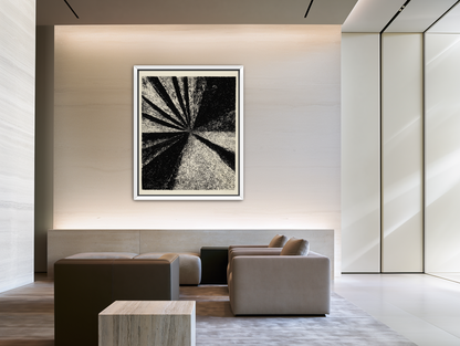 Black rays into grain room view