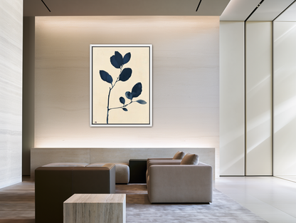 Ink leaves on bare stem room view
