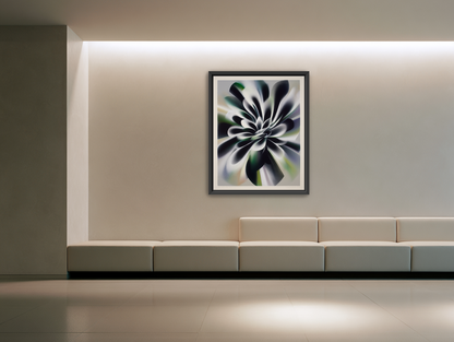 Speckled bloom in motion room view