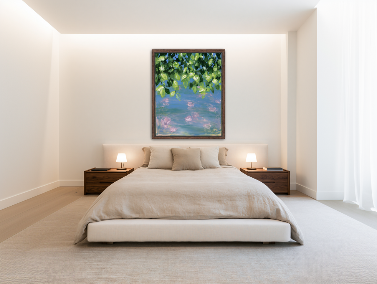 Petals under the leaves room view