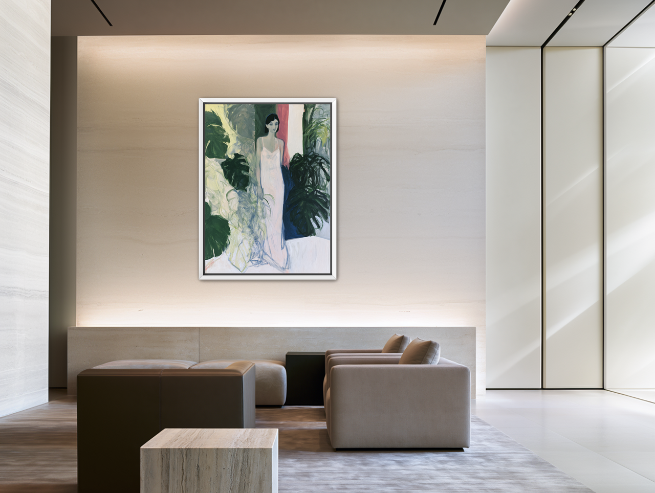 A woman among the leaves room view