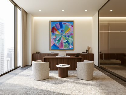 Scraped color at the center room view