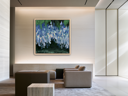 Wisteria over still water room view