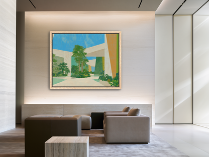 Palm shade in the atrium room view