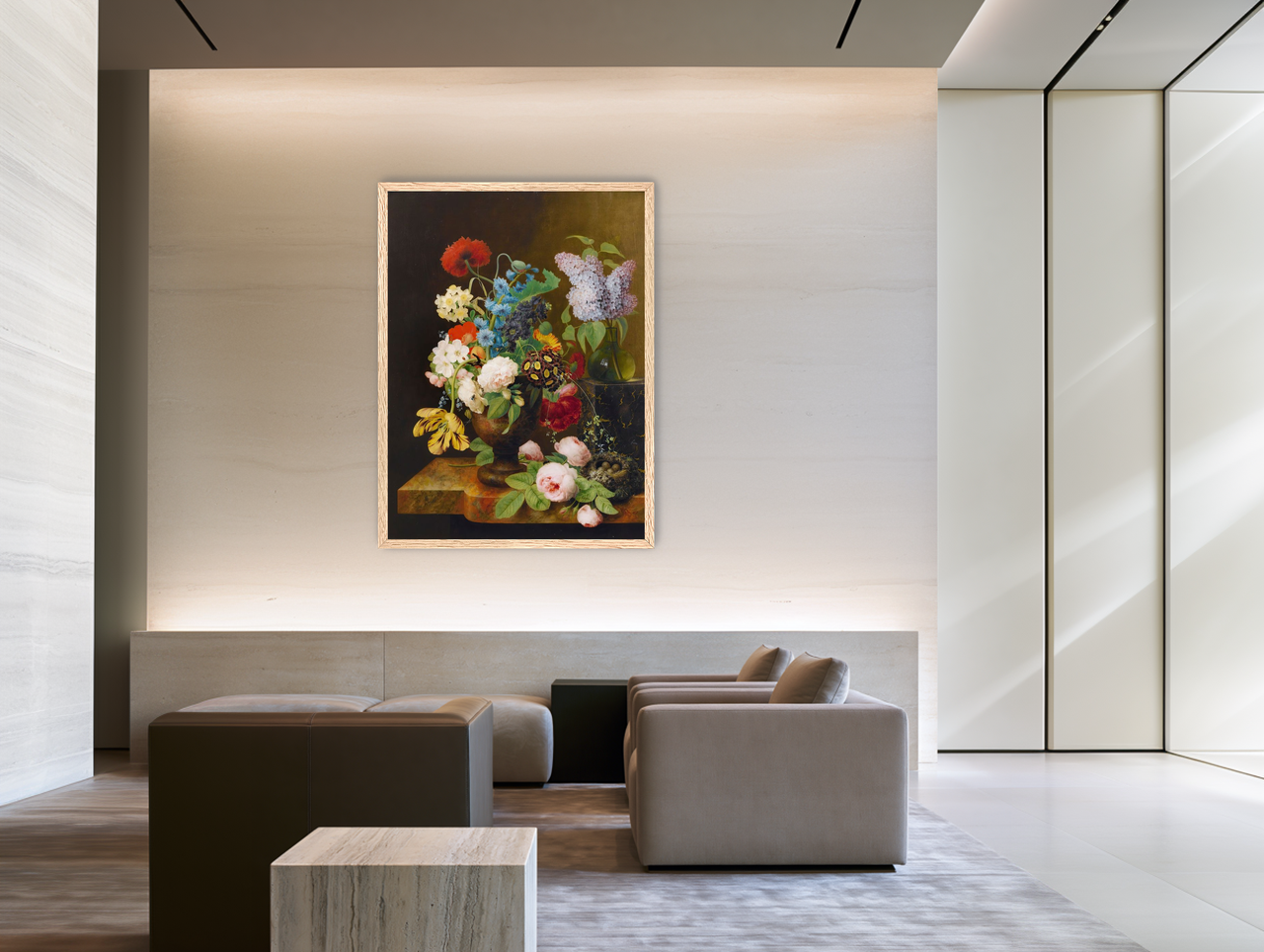 Fallen roses by the nest room view