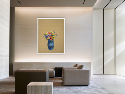 A quiet vase of wildflowers room view