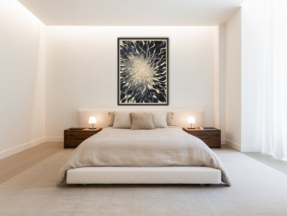 Pale center in black sweep room view