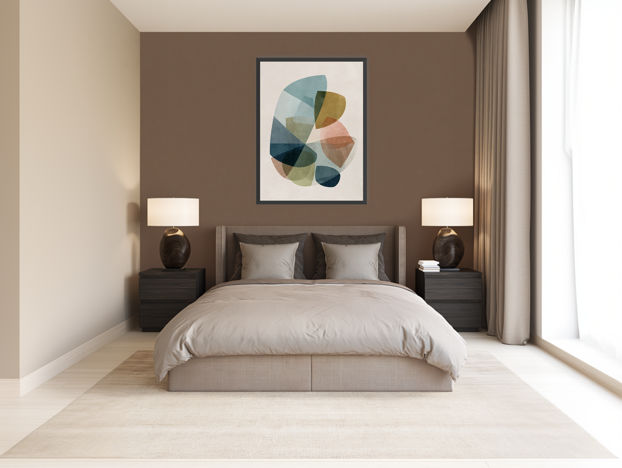 Soft layers within off white room view