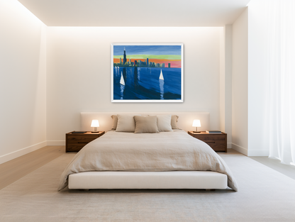 White sails against the skyline room view
