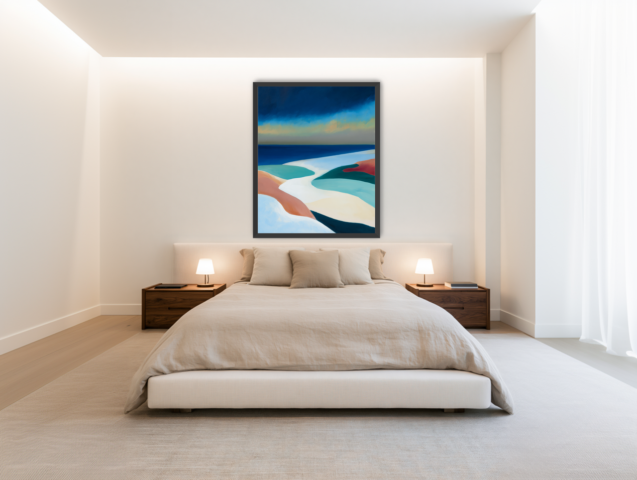 Sandbars under a heavy blue sky room view