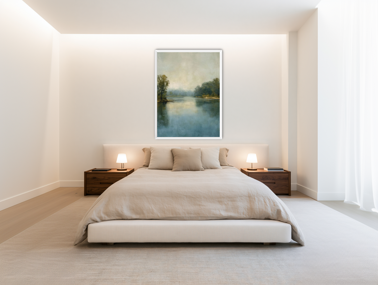 Misty bend in the river room view