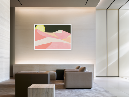 Sun over folded dunes room view