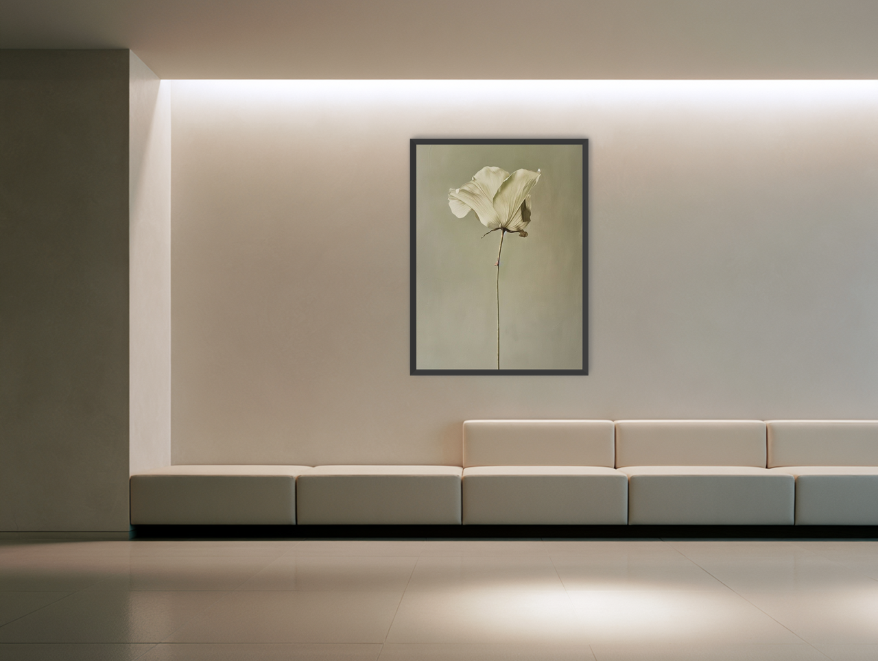 One flower and its hush room view