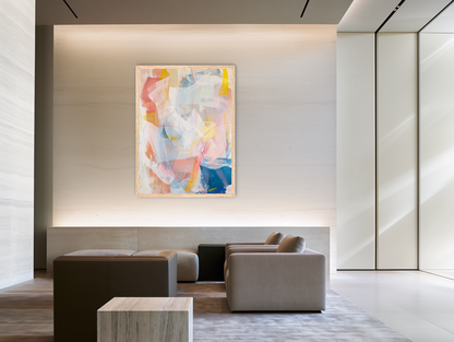 Non-Representational: Pale layers with a red loop room view