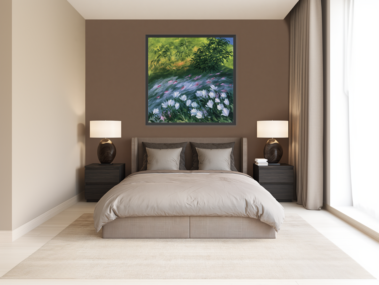 Petals on the streambank room view
