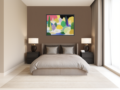 Mist between painted hills room view