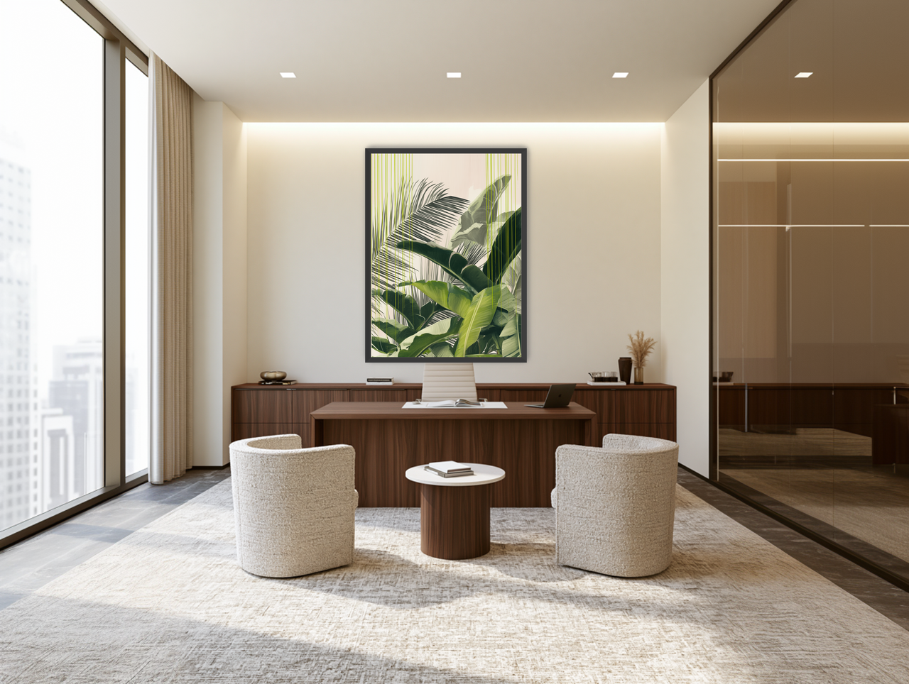Green drips over palms room view