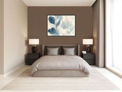 Pale leaves and fans room view