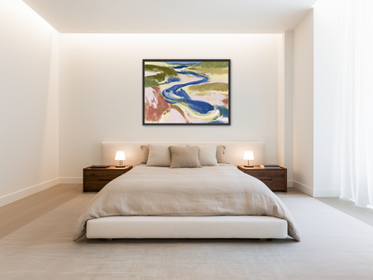 Blue bend through sandbars room view