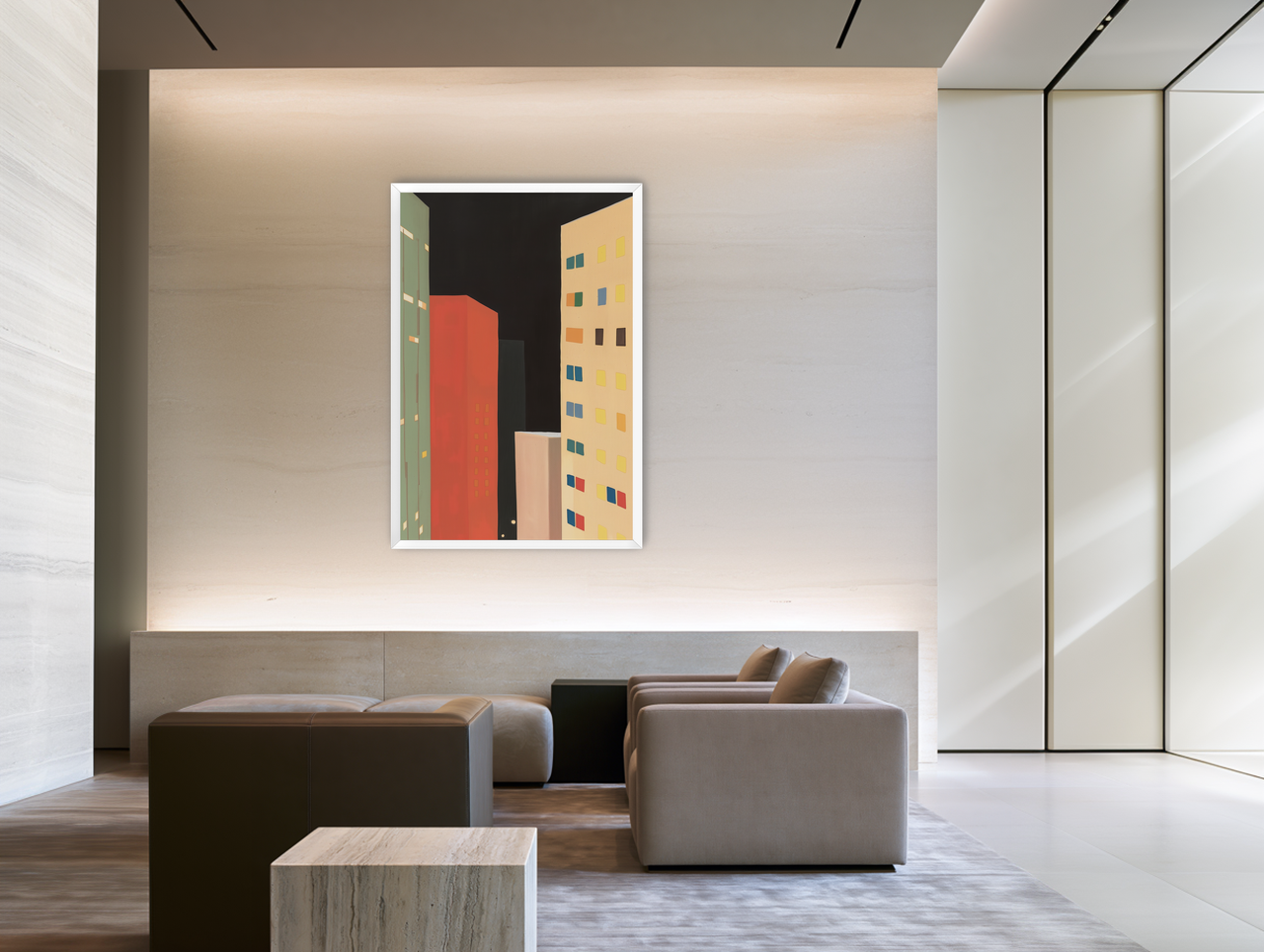 Color windows in the dark room view