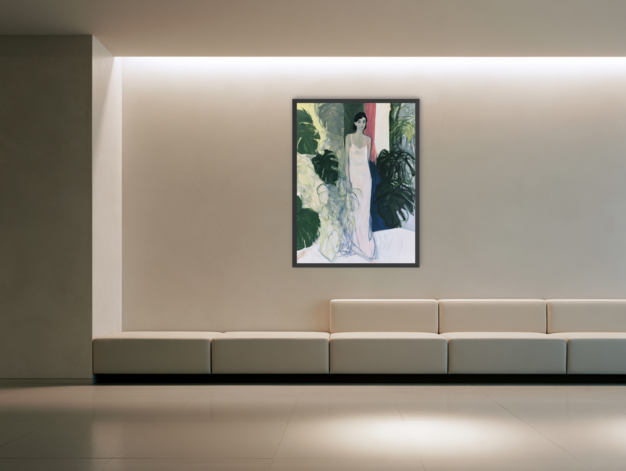 A woman among the leaves room view