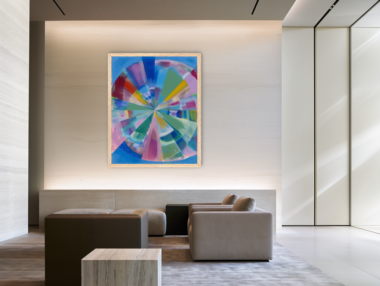 Scraped color at the center room view