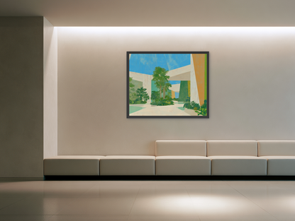 Palm shade in the atrium room view